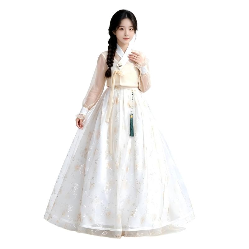 Hanbok Modern Set - Современный корейский ханбок для женщин: прозрачный