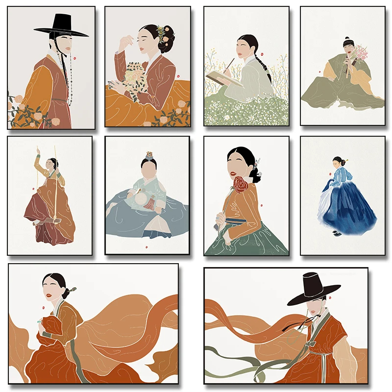 Hanbok Modern Set - Корейский ханбок в стиле бохо, художественные