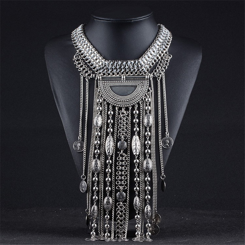 Ethnic Fashion Co In - Модное макси-длинное массивное ожерелье с кисточками,
