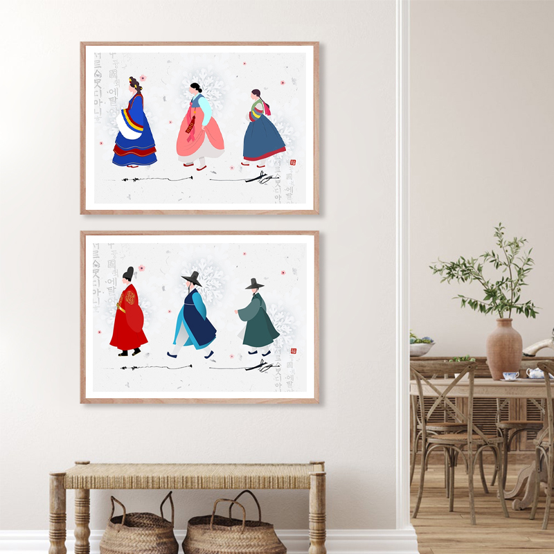 Корейский художественный принт – обзор и цена Hanbok Modern Set