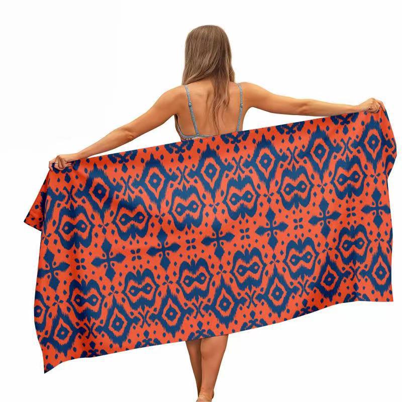 Пляжное полотенце с оранжево-с – обзор и цена Ikat Woven Fabric