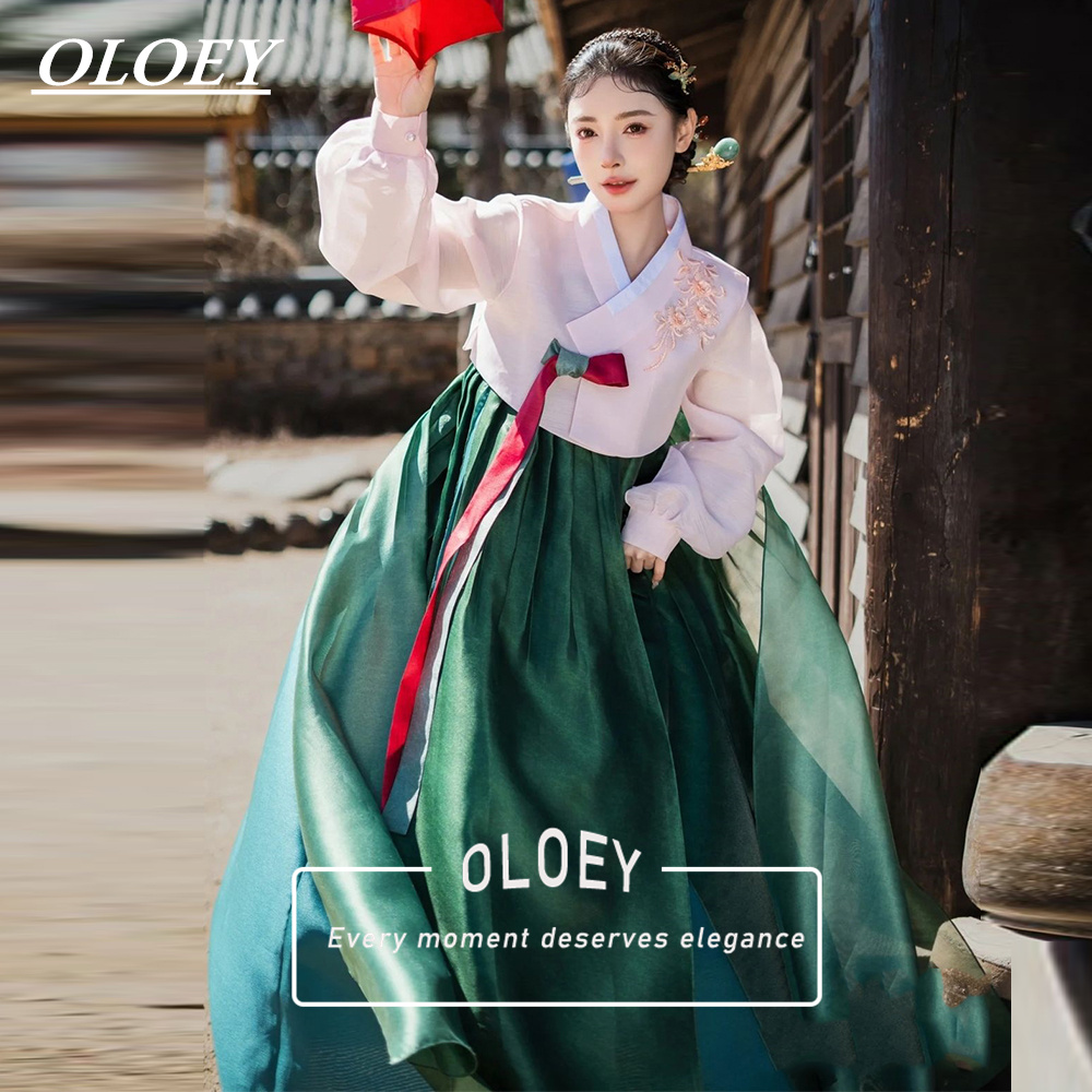 OLOEY Элегантное зеленое корей – обзор и цена Hanbok Modern Set